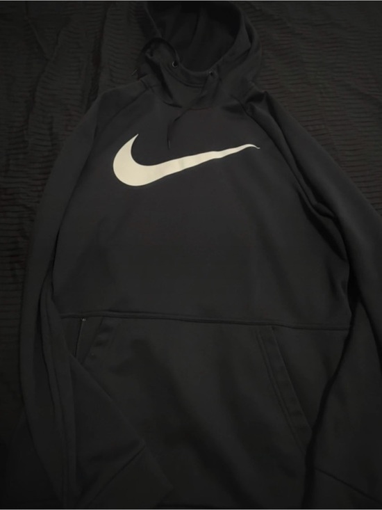 Nike Other - Nike Black Hoodie with White Swoosh Logo